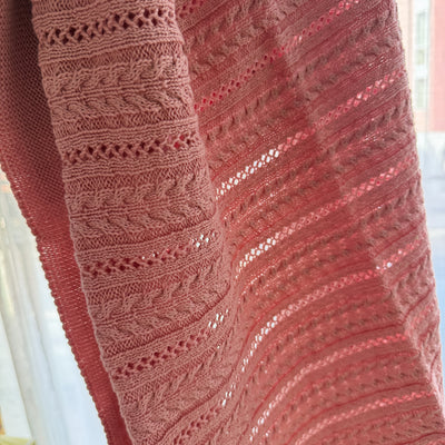 Box Regalo Treccia- Coperta, coordinato 3 pezzi