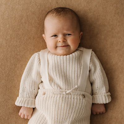 Baby Gift Box Set Maglione e Pantalone in Cotone Biologico Crema - Baby Clothes - Baby Rainbow Shop - P.IVA 04847500230