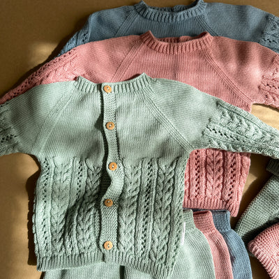 Set Treccia Newborn 3 pezzi Cotone - Baby Clothes - Baby Rainbow Shop - P.IVA 04847500230