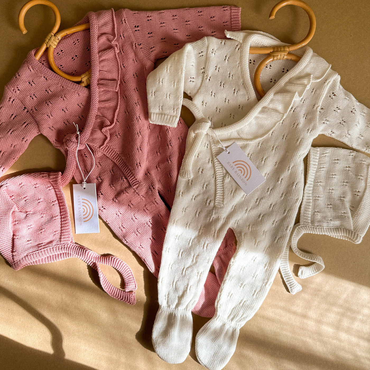 Tutina a maglia traforata AMORE - Baby Clothes - Baby Rainbow Shop - P.IVA 04847500230