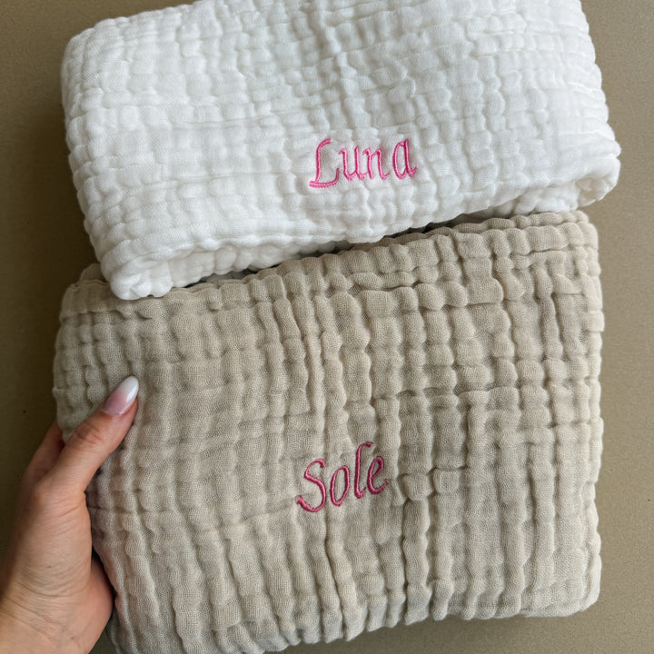 Copertina In Mussola Per Neonato - 110x110 Cm, 6 Strati, Morbida E Multiuso, Regalo Perfecto - Foto 2