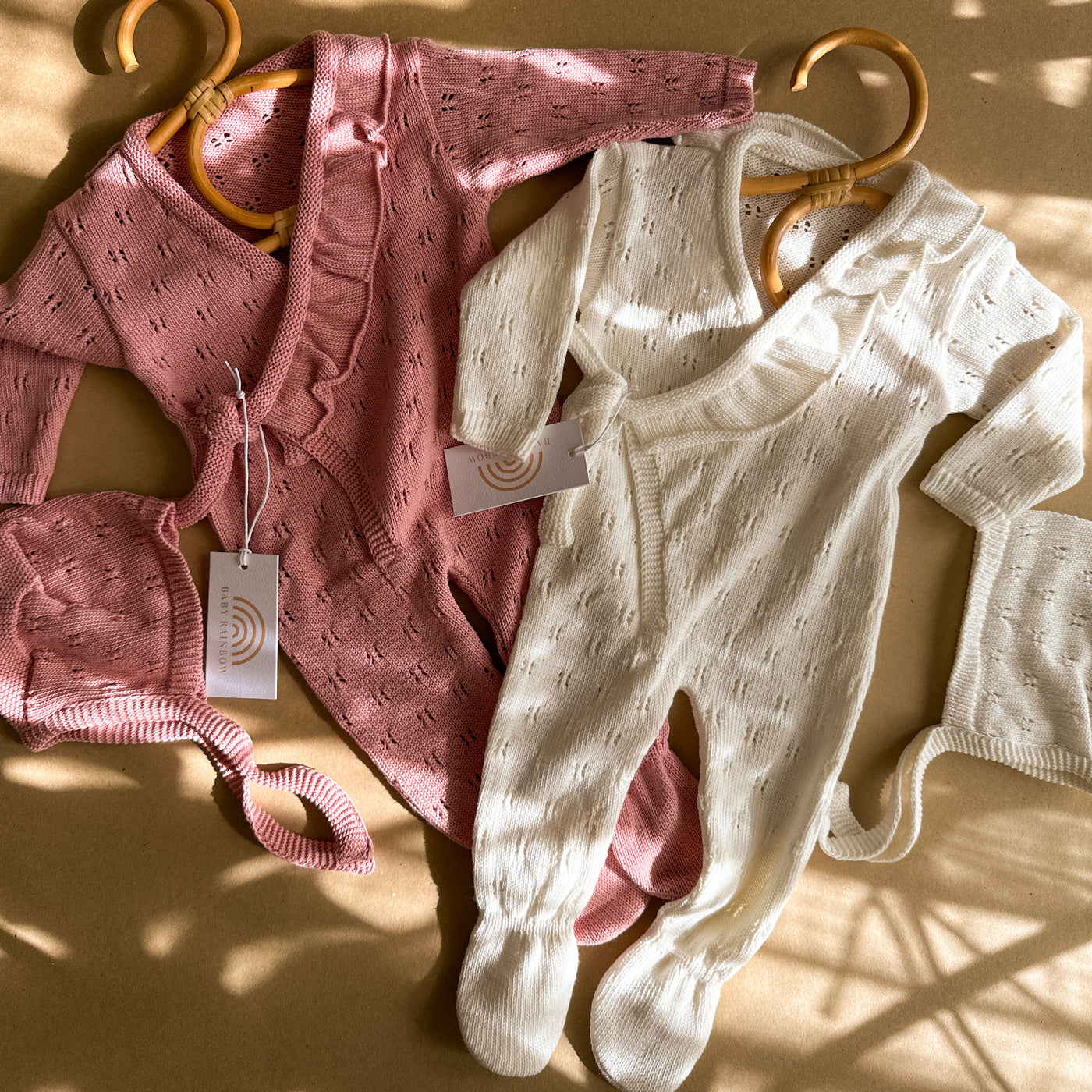 Tutina a maglia traforata AMORE - Baby Clothes - Baby Rainbow Shop - P.IVA 04847500230