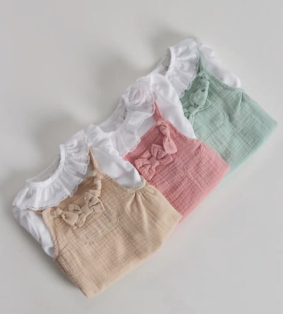 Pagliaccetto Bimba in Mussola di Cotone con camicia - Baby Clothes - Baby Rainbow Shop - P.IVA 04847500230