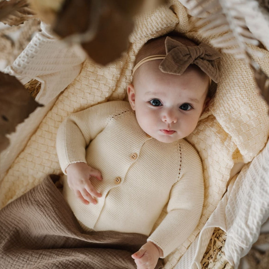 Coperta per bebè classica personalizzata ricamata con nome