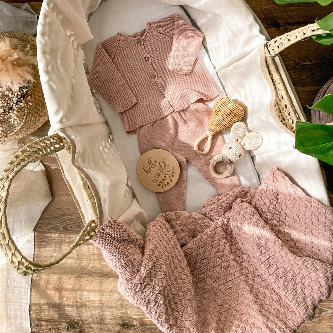 Baby Tag Coperta Sensoriale Per Bambini, 25x25 Cm, Con Etichette, Morbida, Rosa, Dai 3 Mesi