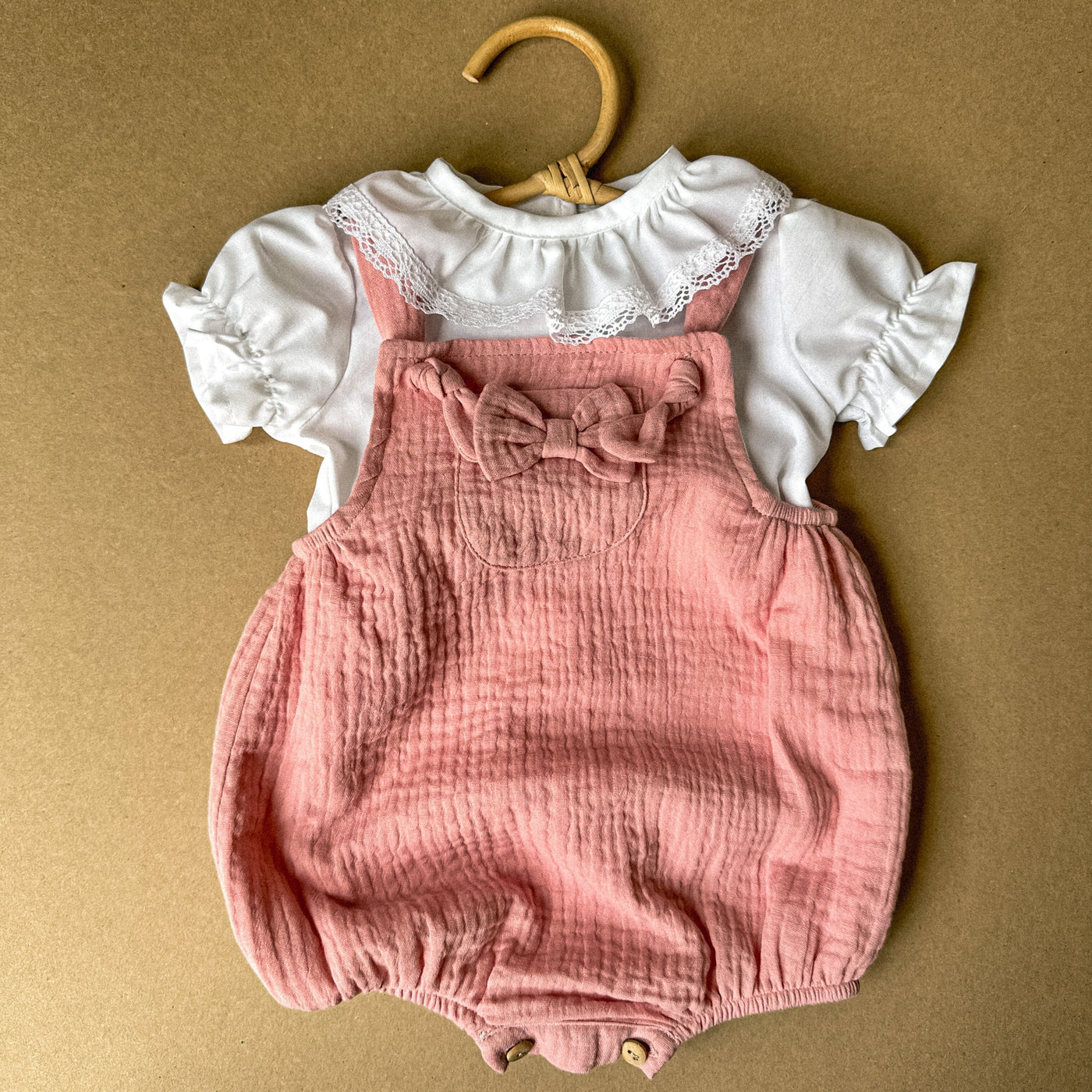 Pagliaccetto/ in Mussola di Cotone con camicia - Baby Clothes - Baby Rainbow Shop - P.IVA 04847500230