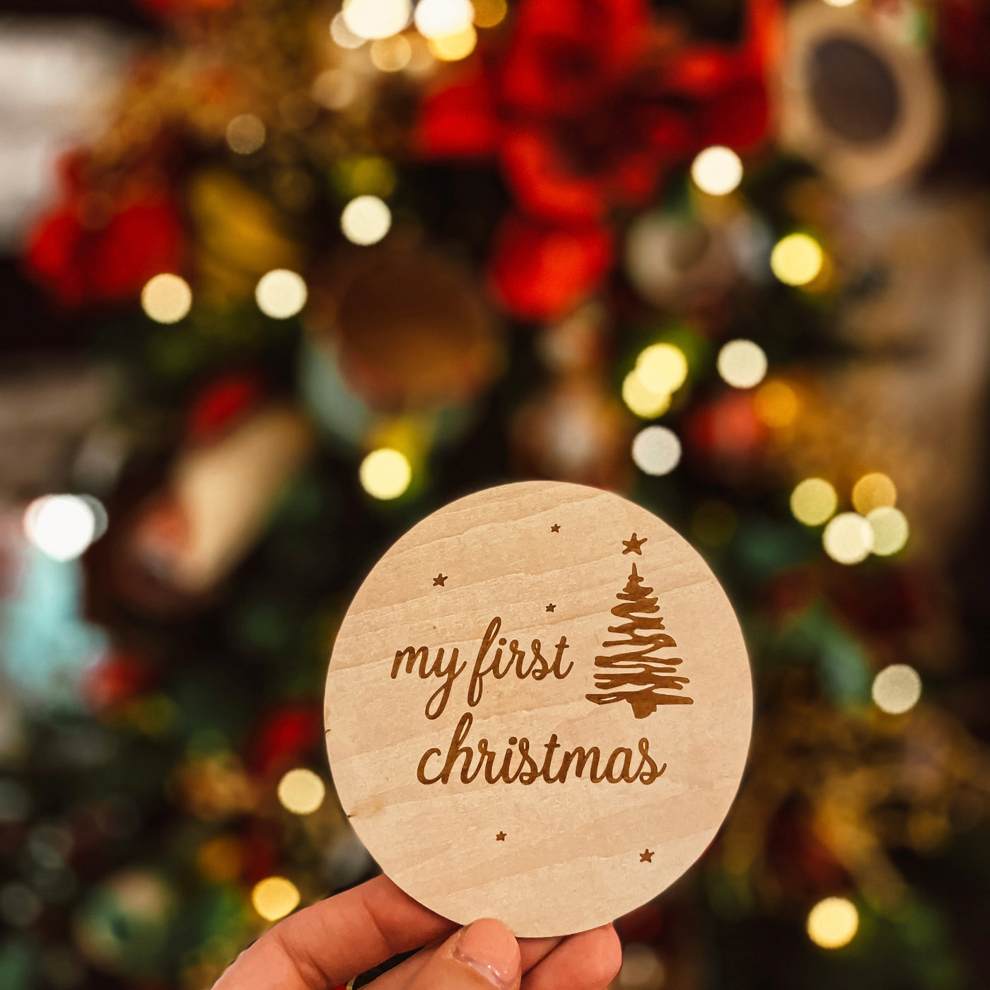 Targhette Fotografiche per Natale - Milestone Disc - Baby Rainbow Shop - P.IVA 04847500230