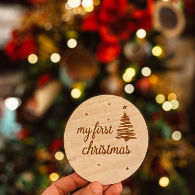 Targhette Fotografiche per Natale - Milestone Disc - Baby Rainbow Shop - P.IVA 04847500230