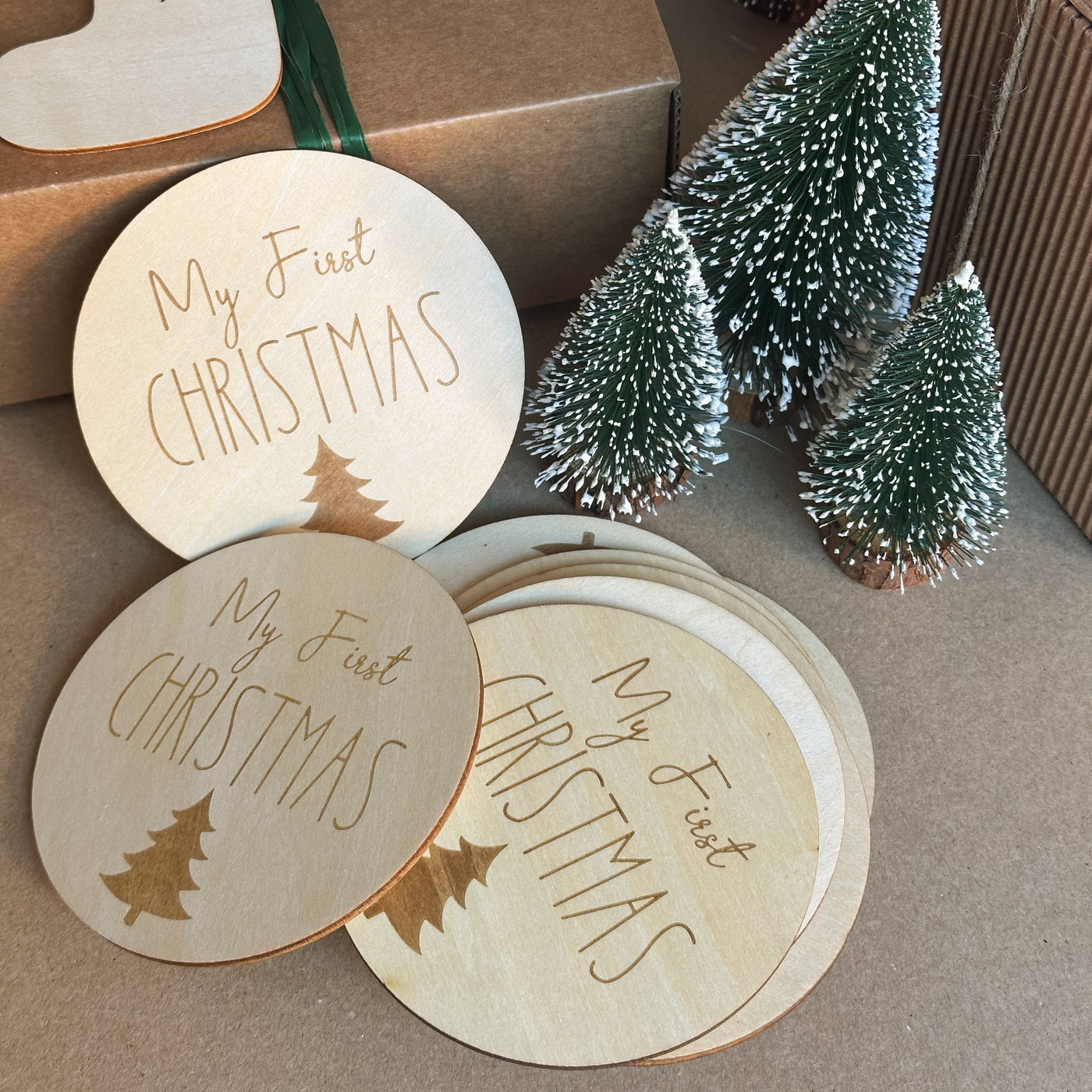 Targhette Fotografiche per Natale - Milestone Disc - Baby Rainbow Shop - P.IVA 04847500230