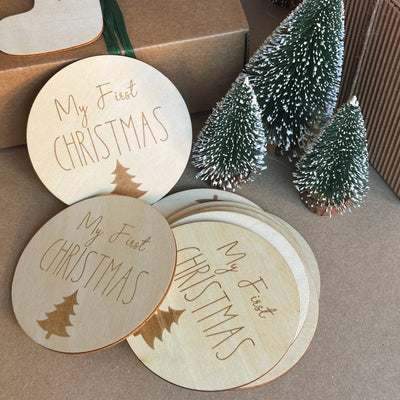 Targhette Fotografiche per Natale - Milestone Disc - Baby Rainbow Shop - P.IVA 04847500230