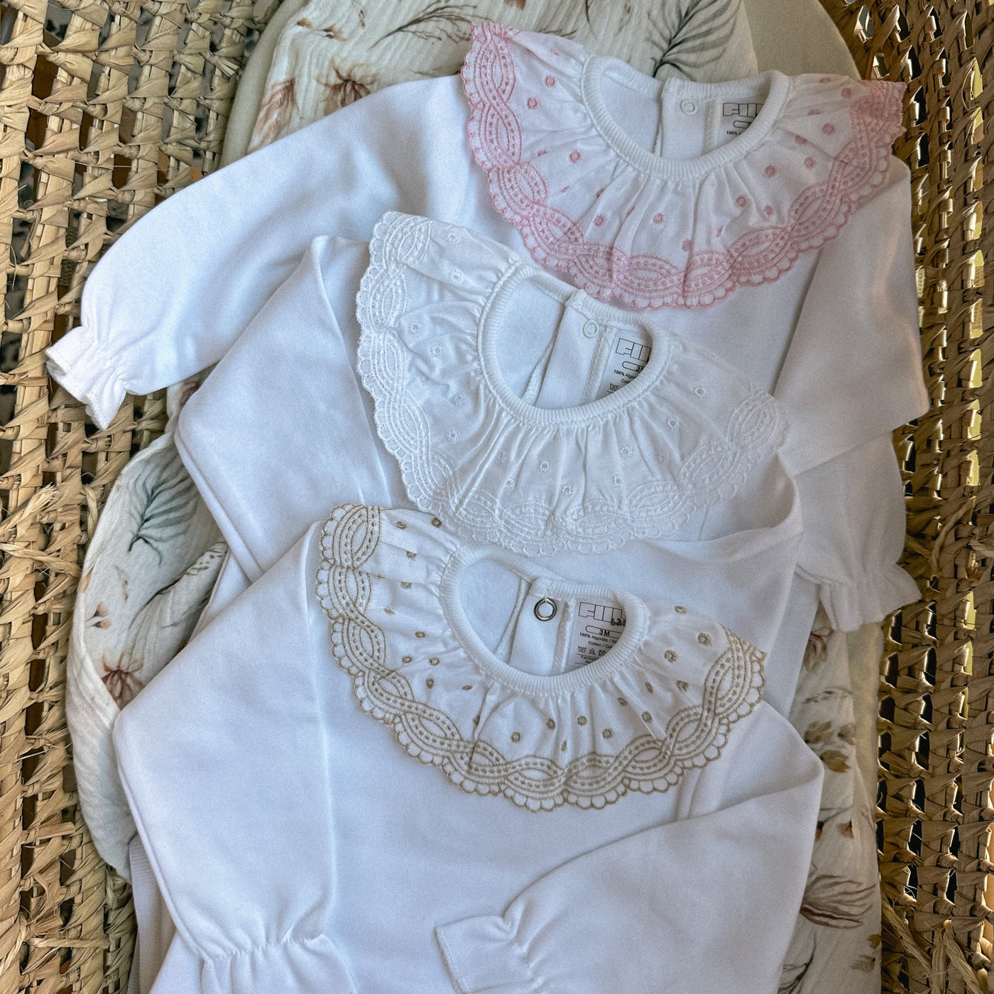 Body Ricamato in Cotone Manica Lunga - Baby Clothes - Baby Rainbow Shop - P.IVA 04847500230