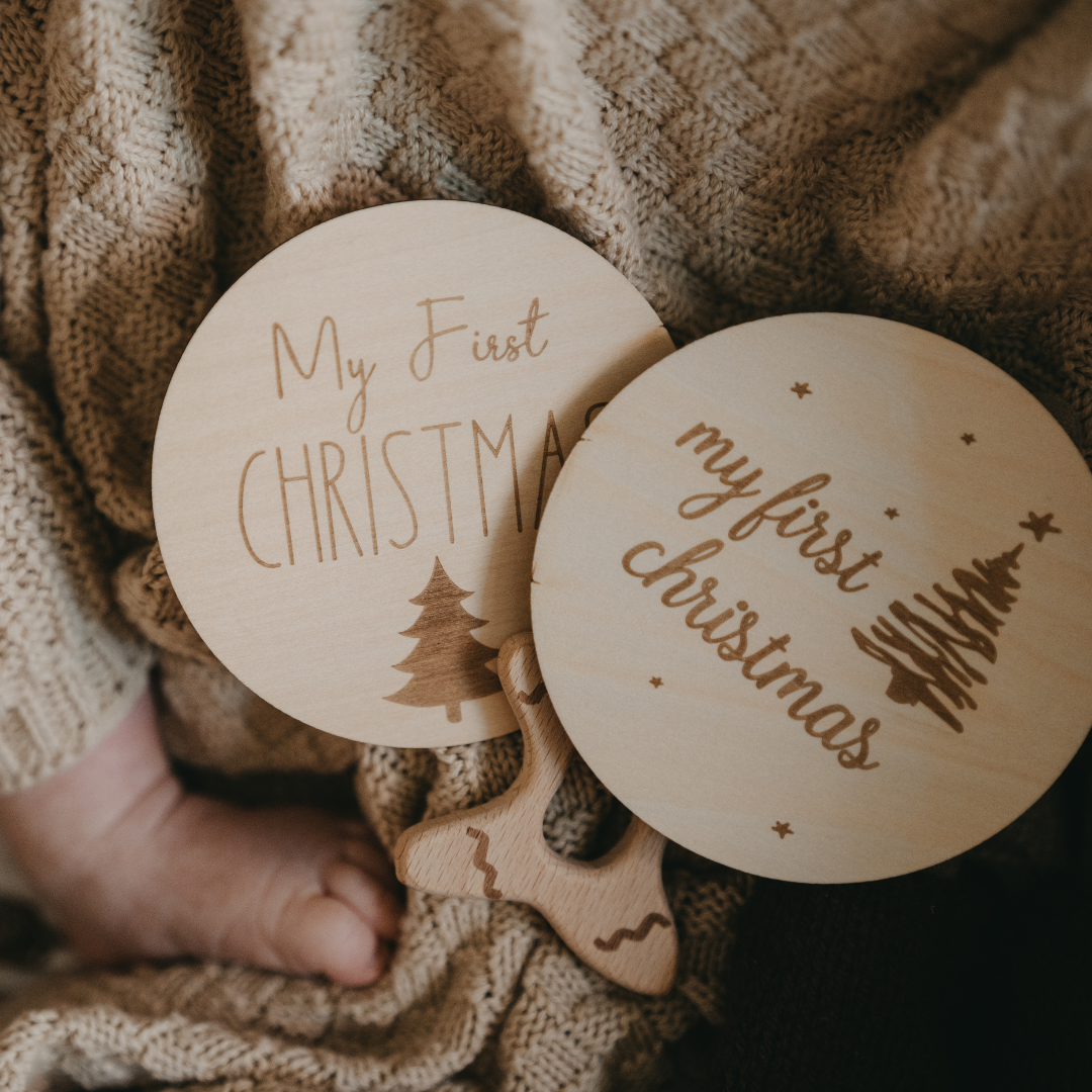 Targhette Fotografiche per Natale - Milestone Disc - Baby Rainbow Shop - P.IVA 04847500230