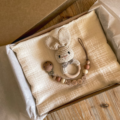 Baby Gift Box - Essenziale Newborn Mussola Coniglietto - Baby Gift Box - Baby Rainbow Shop