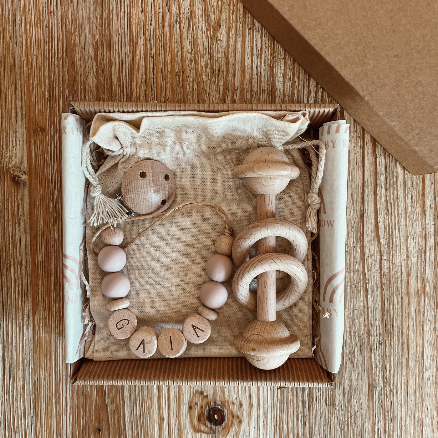 Baby Gift Box - Mini Portaciuccio Personalizzato - Baby Gift Box - Baby Rainbow Shop
