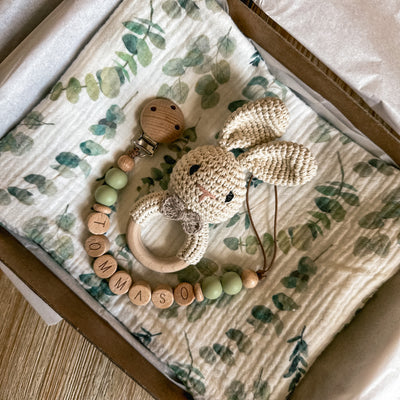 Baby Gift Box - Essenziale Newborn Mussola Coniglietto - Baby Gift Box - Baby Rainbow Shop - P.IVA 04847500230